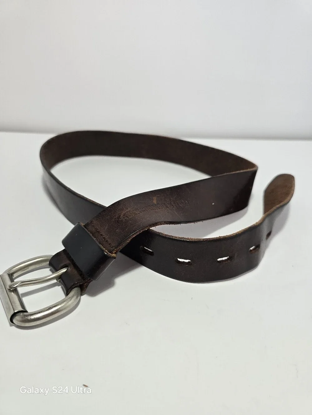 Abercrombie & Fitch 1999 Vintage Brown Leather 38” Belt 28070